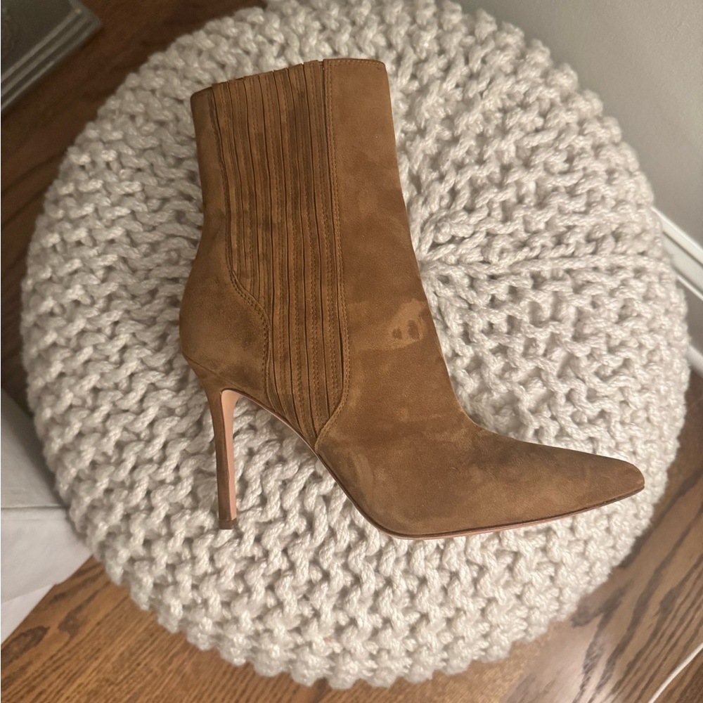 Veronica Beard Lisa Suede Pointed-Toe Stiletto Boots - Picture 3 of 9